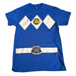 Vintage Power Rangers Blue Ranger Men's T-Shirt Size M Graphic Print